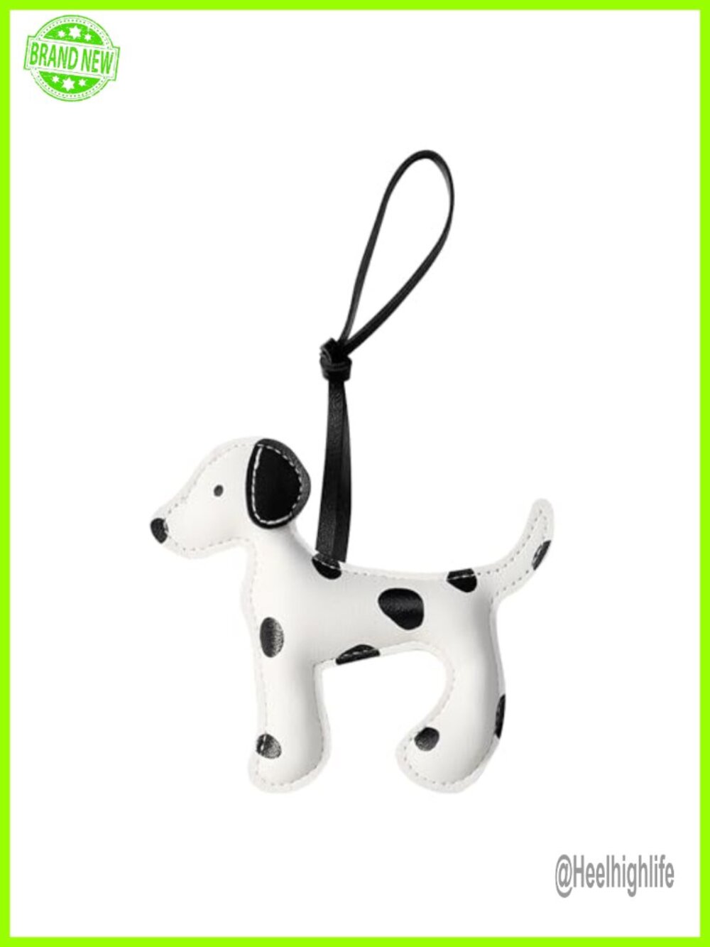 Dalmatian Bag Charm Cute Dog Faux Leather PU Purse Accessory